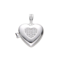 Dije Relicario de Corazón 16mm – Plata 925