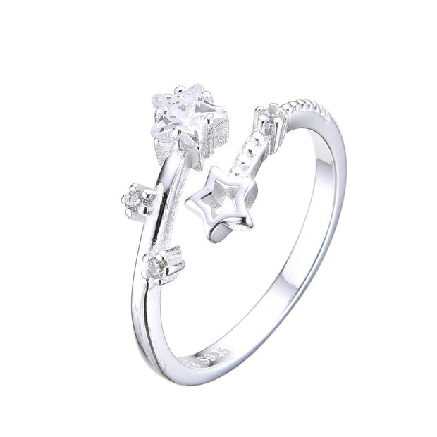 Anillo de Estrellas Ajustable – Plata 925