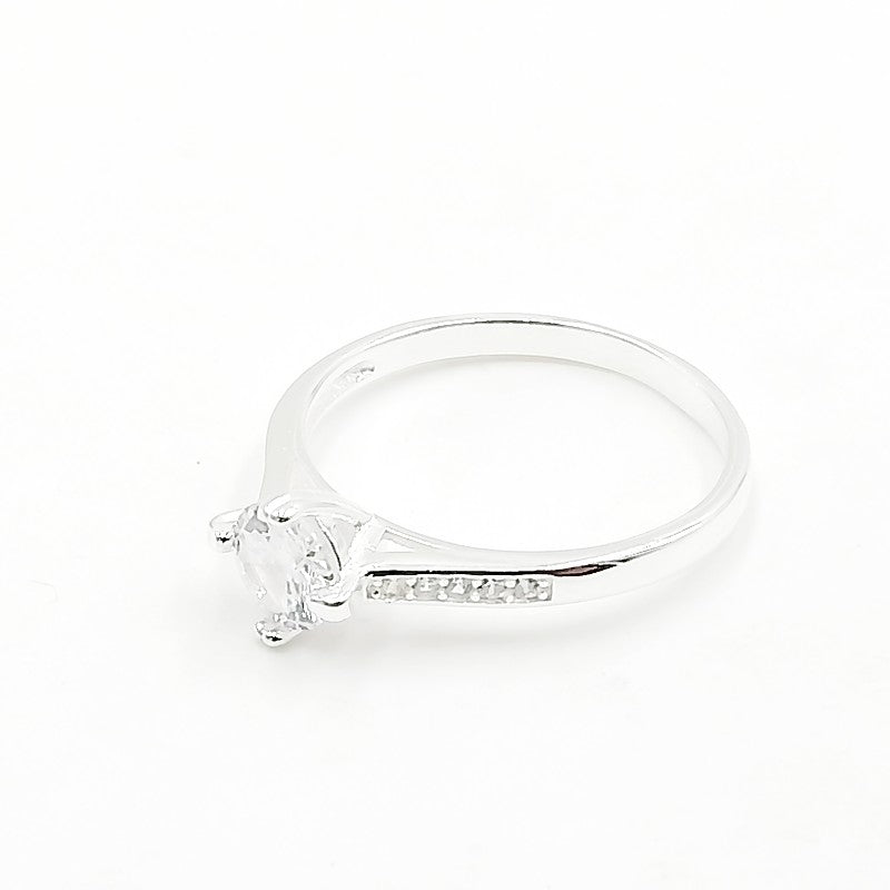 Anillo de Compromiso Solitario – Plata 925