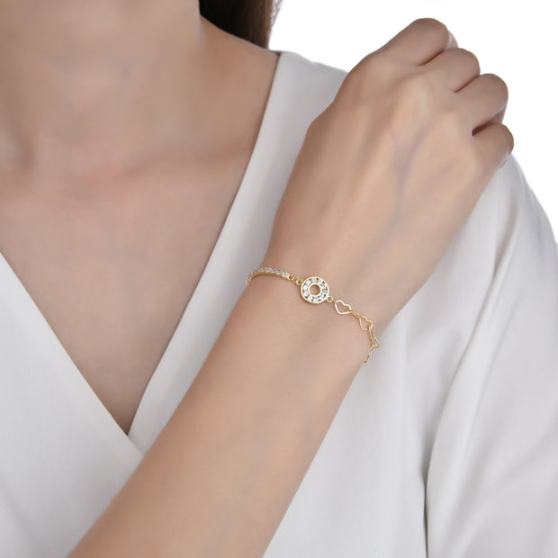 Pulsera Circle of Light – Plata 925 Baño en Oro Amarillo