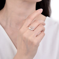 Anillo Ajustable de Gato – Plata 925