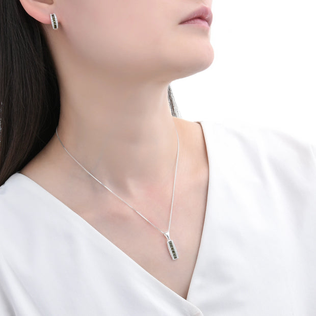 Conjunto Brillance Verde – Plata 925