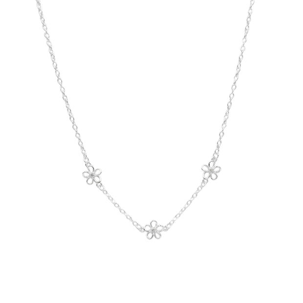 Gargantilla de Flores – Plata 925