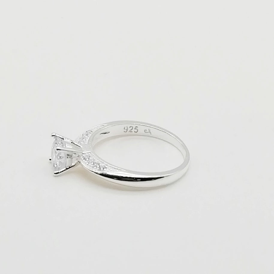 Anillo de Compromiso 6 mm – Plata 925