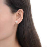 Aretes de Flor con Circones – Plata 925