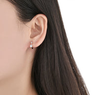 Aretes Huggies Lumière Royale – Plata 925 con Baño Oro Rosado