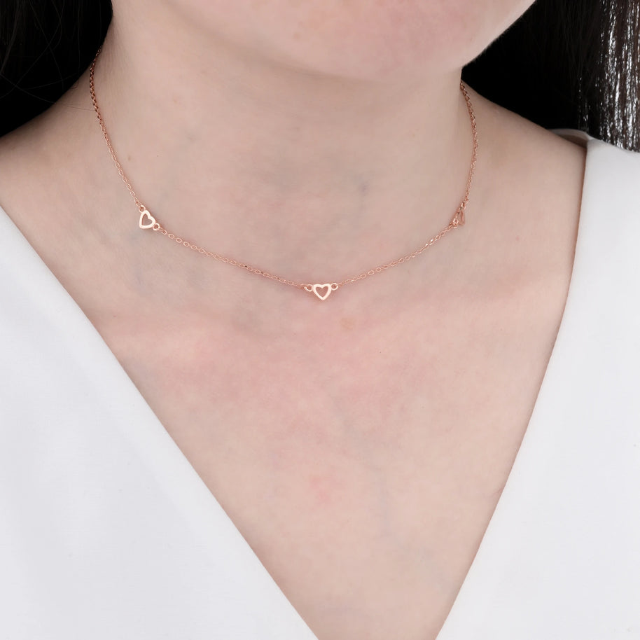 Choker de Corazones – Plata 925