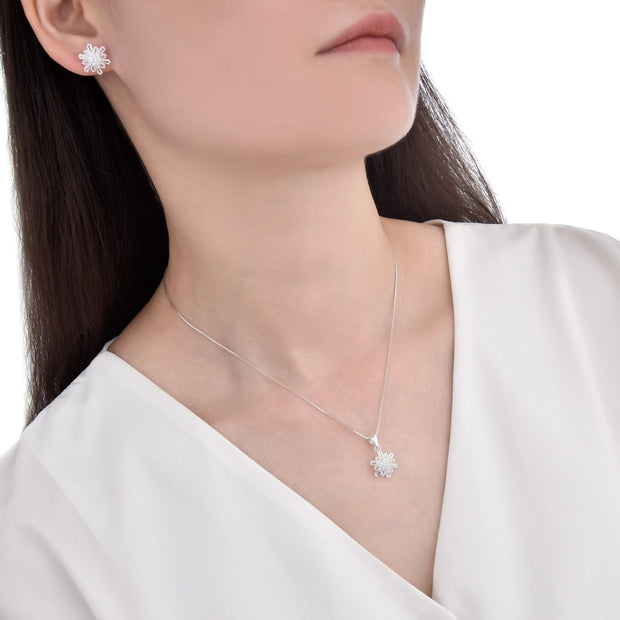 Conjunto de Flor – Plata 925