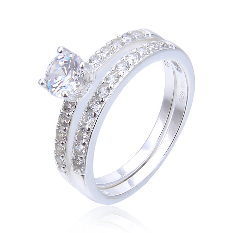 Anillo Eternité de Compromiso y Matrimonio – Plata 925