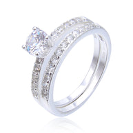 Anillo Eternité de Compromiso y Matrimonio – Plata 925