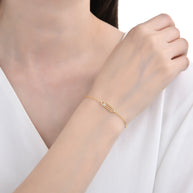 Pulsera de Clips – Plata 925 baño de oro.
