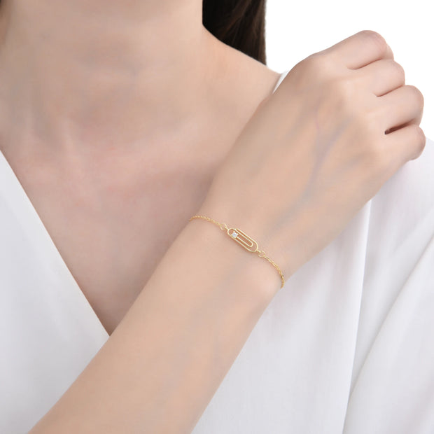 Pulsera de Clips – Plata 925 baño de oro.