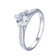 Anillo de Compromiso Solitario – Plata 925
