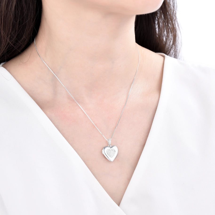 Dije Relicario de Corazón 16mm – Plata 925