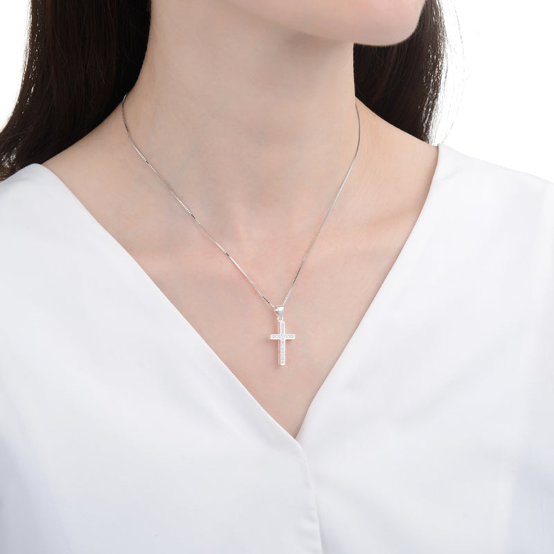 Dije de Cruz con Circones – Plata 925