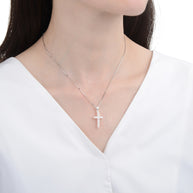 Dije de Cruz con Circones – Plata 925