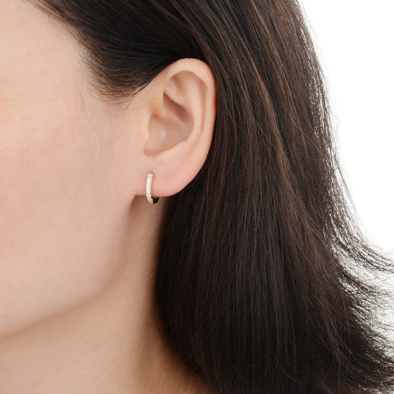 Aretes Huggies Impériale 12 mm – Plata 925