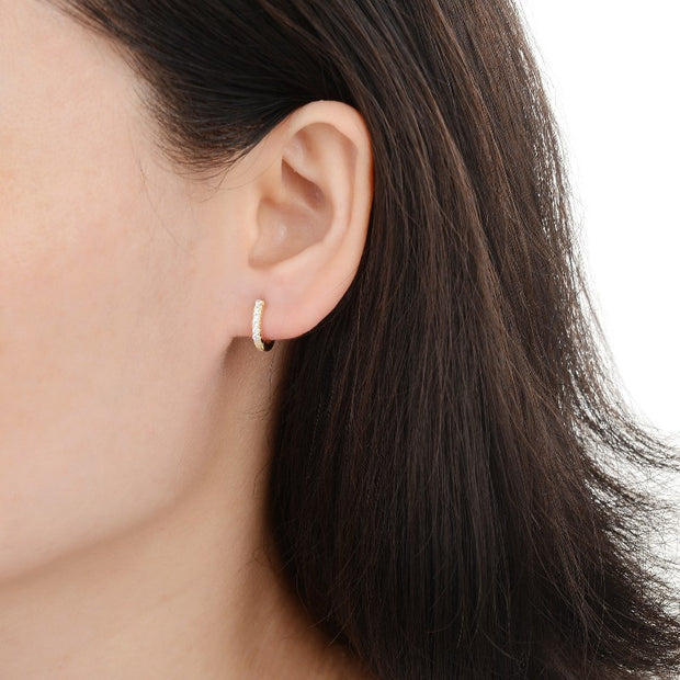Aretes Huggies Impériale 12 mm – Plata 925