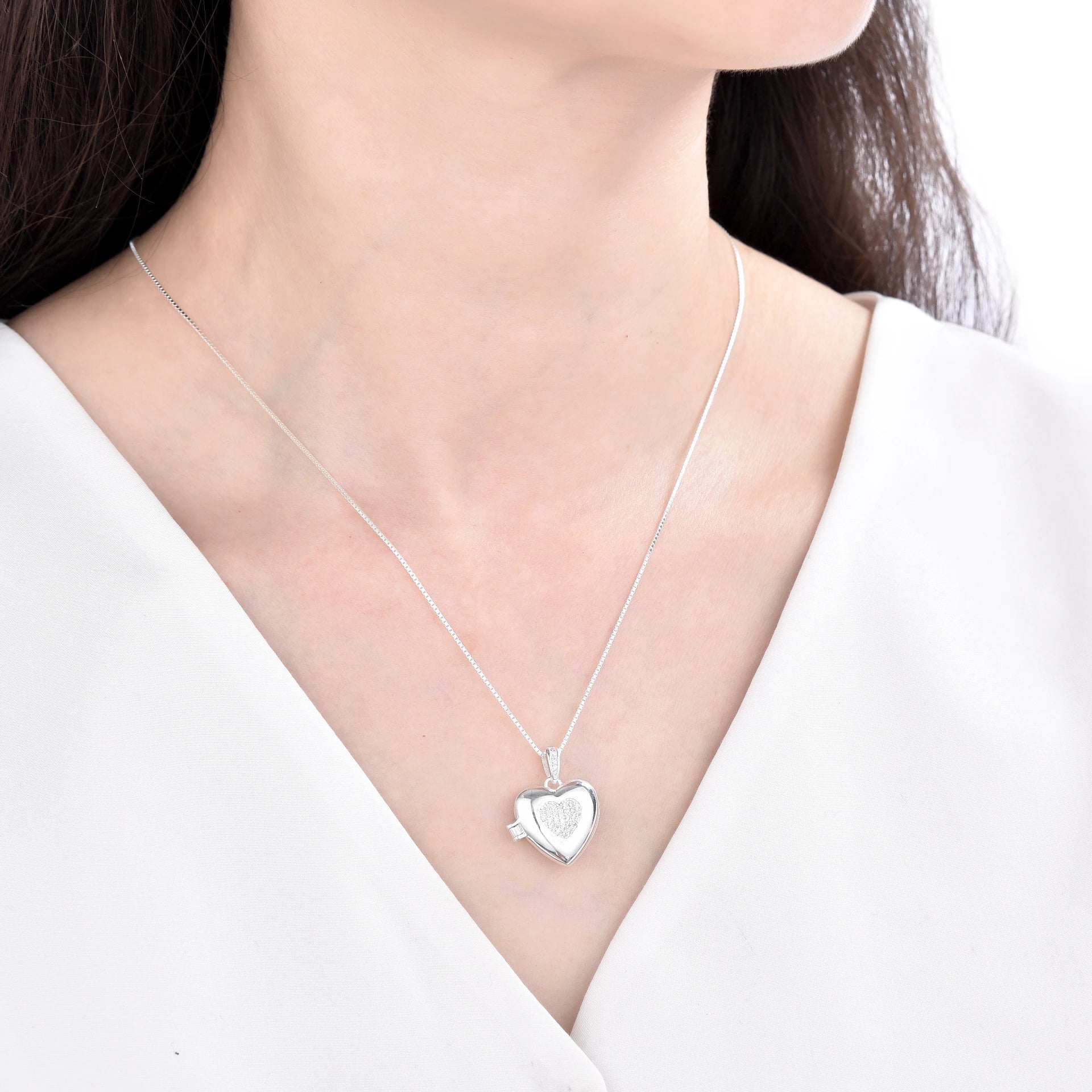 Dije Relicario de Corazón 16mm – Plata 925