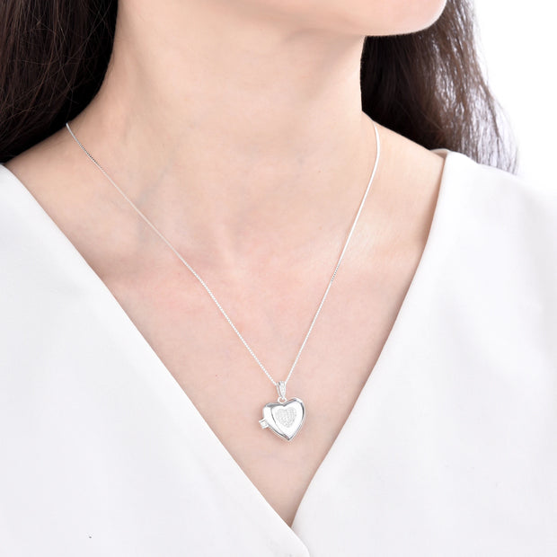 Dije Relicario de Corazón 16mm – Plata 925