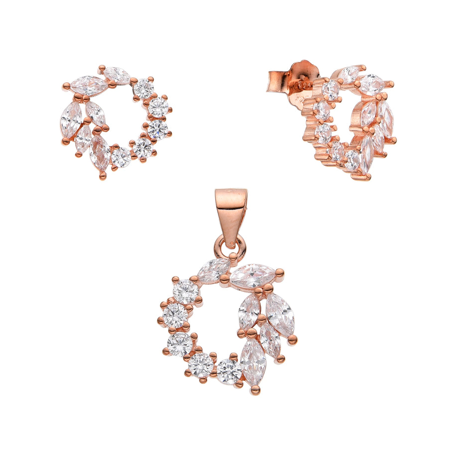 Conjunto Aro Rosé Eternal – Plata 925
