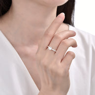 Anillo Solitario de Compromiso – Plata 925