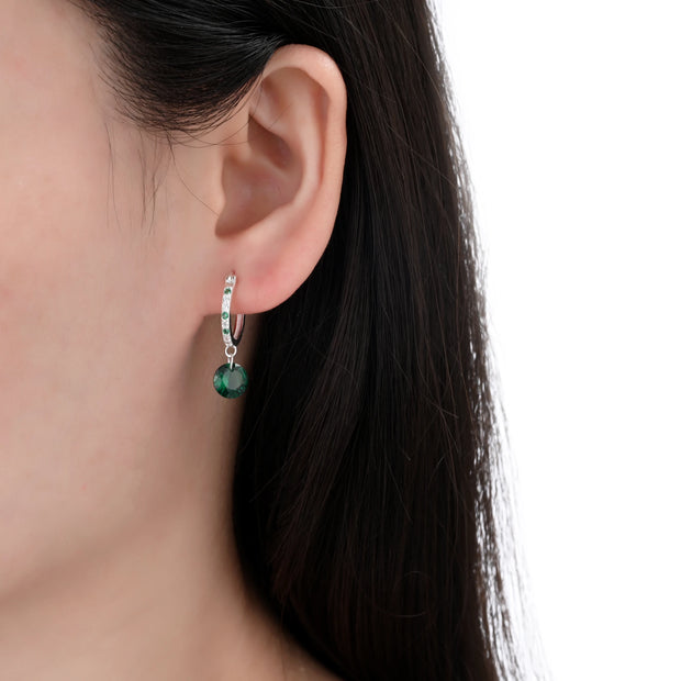 Aretes tipo huggies Puntos de Luz – Plata 925