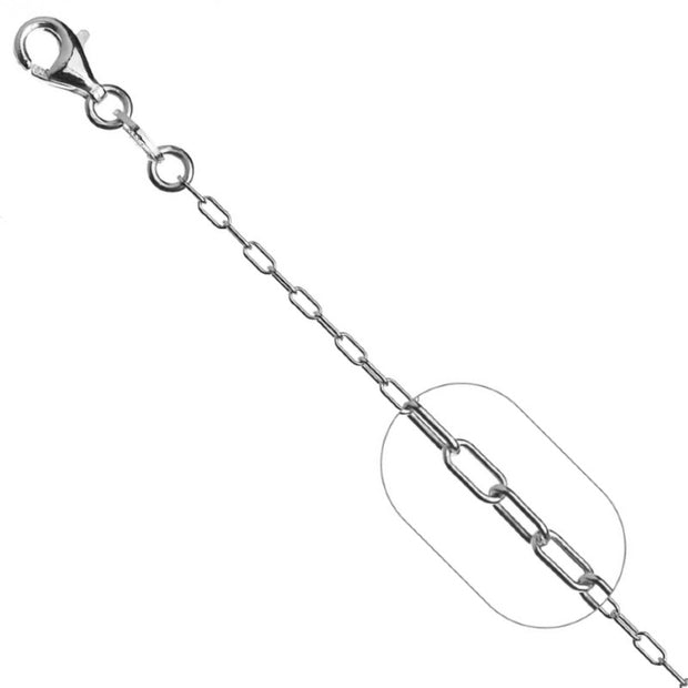 Pulsera Forzatina Alargada con Dije de Letra – Plata 925