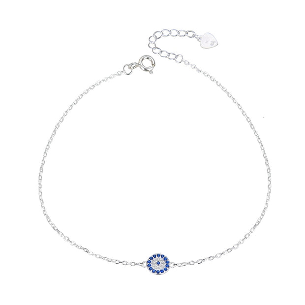 Tobillera de Plata 9.25 para Dama, de Ojo Turco