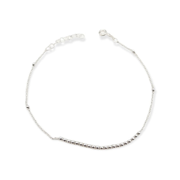 Tobillera de Plata 9.25 para Dama, de Bolitas