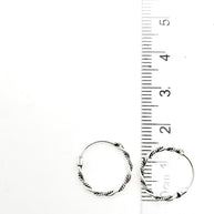 Aretes Tipo Argollas de Plata 925, Entorchadas