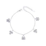 Pulsera de Plata 925 con Adornos Colgantes