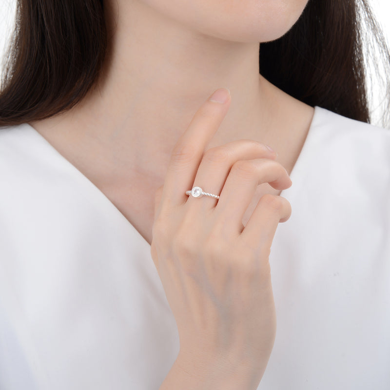 Anillo de Plata 9.25 para dama, Punto de Luz