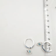 Aretes Tipo Argollas de Plata Italiana 0.925, Ojo Turco Removible