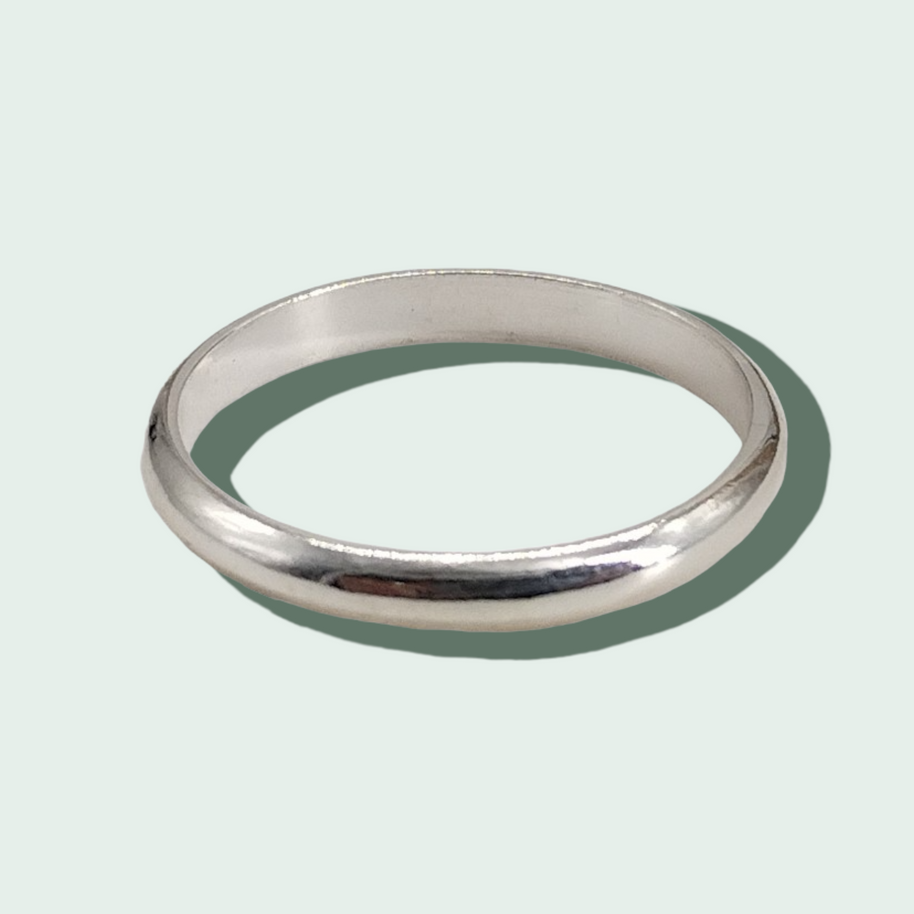 Anillo de Plata 9.25 para Caballero, Alianza de 3mm.