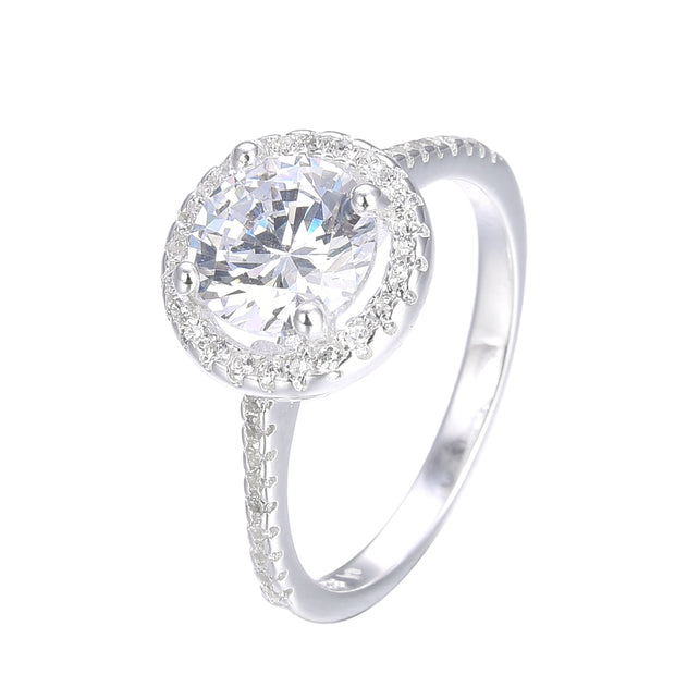 Anillo de Compromiso Punto de Luz Redondo