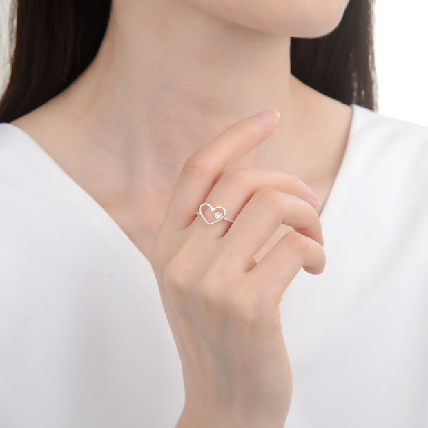 Anillo de Corazón y Punto de Luz