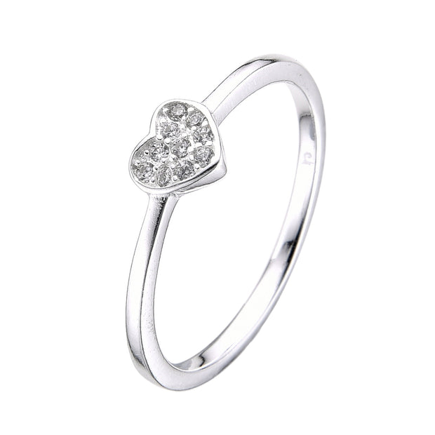 Anillo de plata Afarah de Corazón.