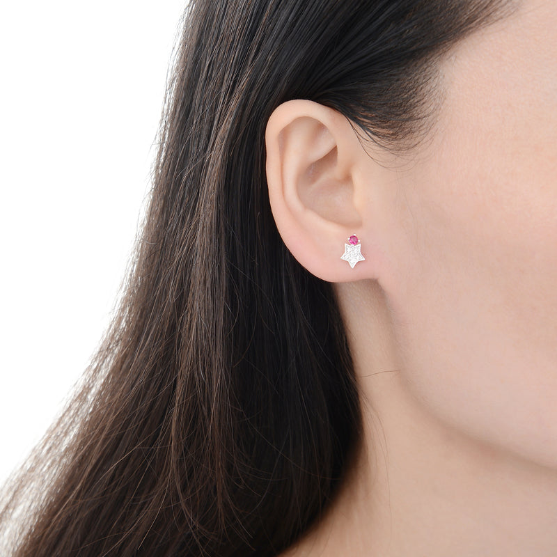 Aretes de Plata 925, Luna y Estrella