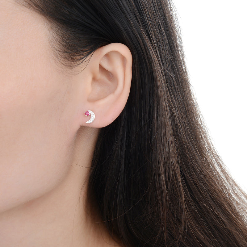 Aretes de Plata 925, Luna y Estrella