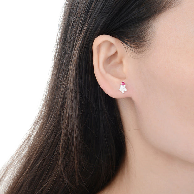 Aretes de Plata 925, Luna y Estrella