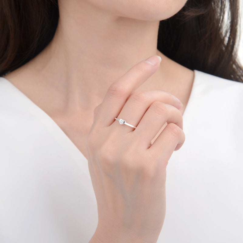 Anillo de Plata 9.25 para Dama, Corazón Valiente