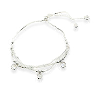 Pulsera Ajustable de Plata 925 para Dama, con Puntos de Luz