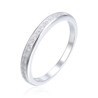 Anillo Medio Sin Fin de Plata Italiana 925