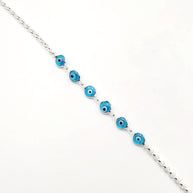 Tobillera de Plata 9.25 para Dama, de Ojos Turcos