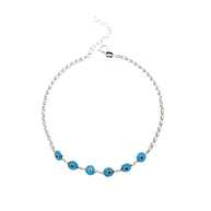 Tobillera de Plata 9.25 para Dama, de Ojos Turcos