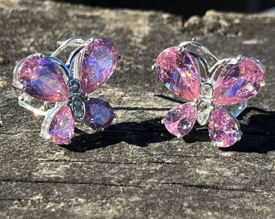Aretes de Plata 9.25 para Dama, de Mariposa