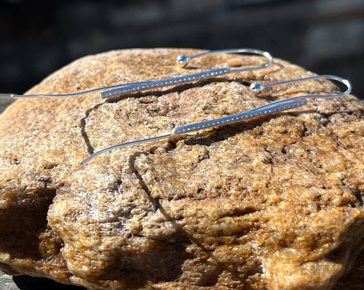 Aretes de Plata 925 para Dama, Ear Clip Bastón