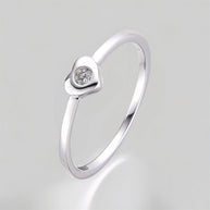 Anillo de Plata 9.25 para Dama, Corazón Valiente