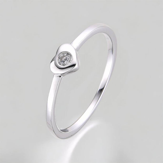 Anillo de Plata 9.25 para Dama, Corazón Valiente